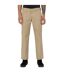 Mens Cotton Blend Slim Trousers Khaki Dickies-1