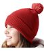Unisex Adult Beanie Classic Red White Beechfield-1