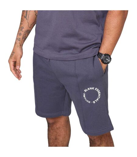 Mens Fleece Circle Sweat Shorts Thunder Grey Blank Essentials