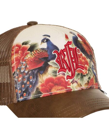 Casquette trucker imprimée filet logo brodé visière simili Kado Rock'n Free Life