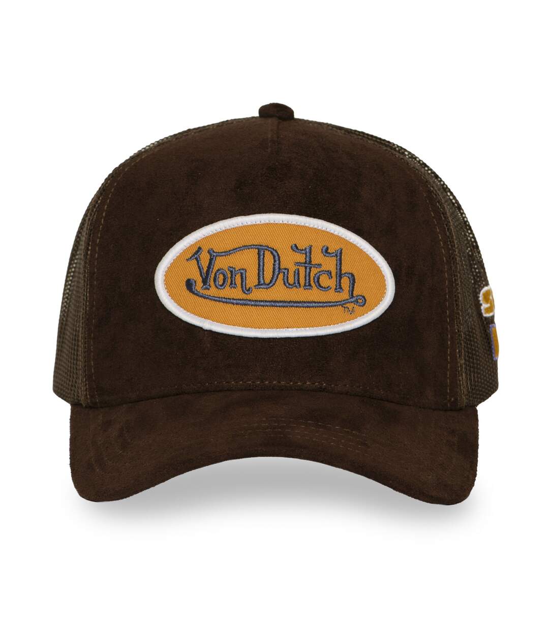 Casquette trucker filet en suédine avec patch Fur Ganache Vondutch-2