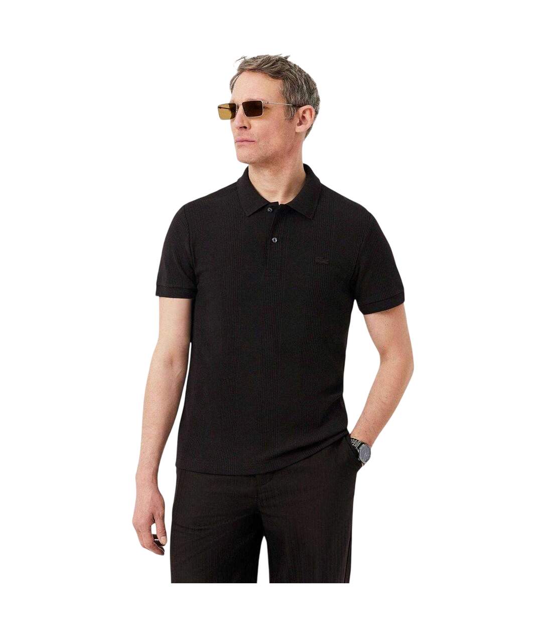 Polo Motif/style À Rayures Homme Marron Lacoste-4