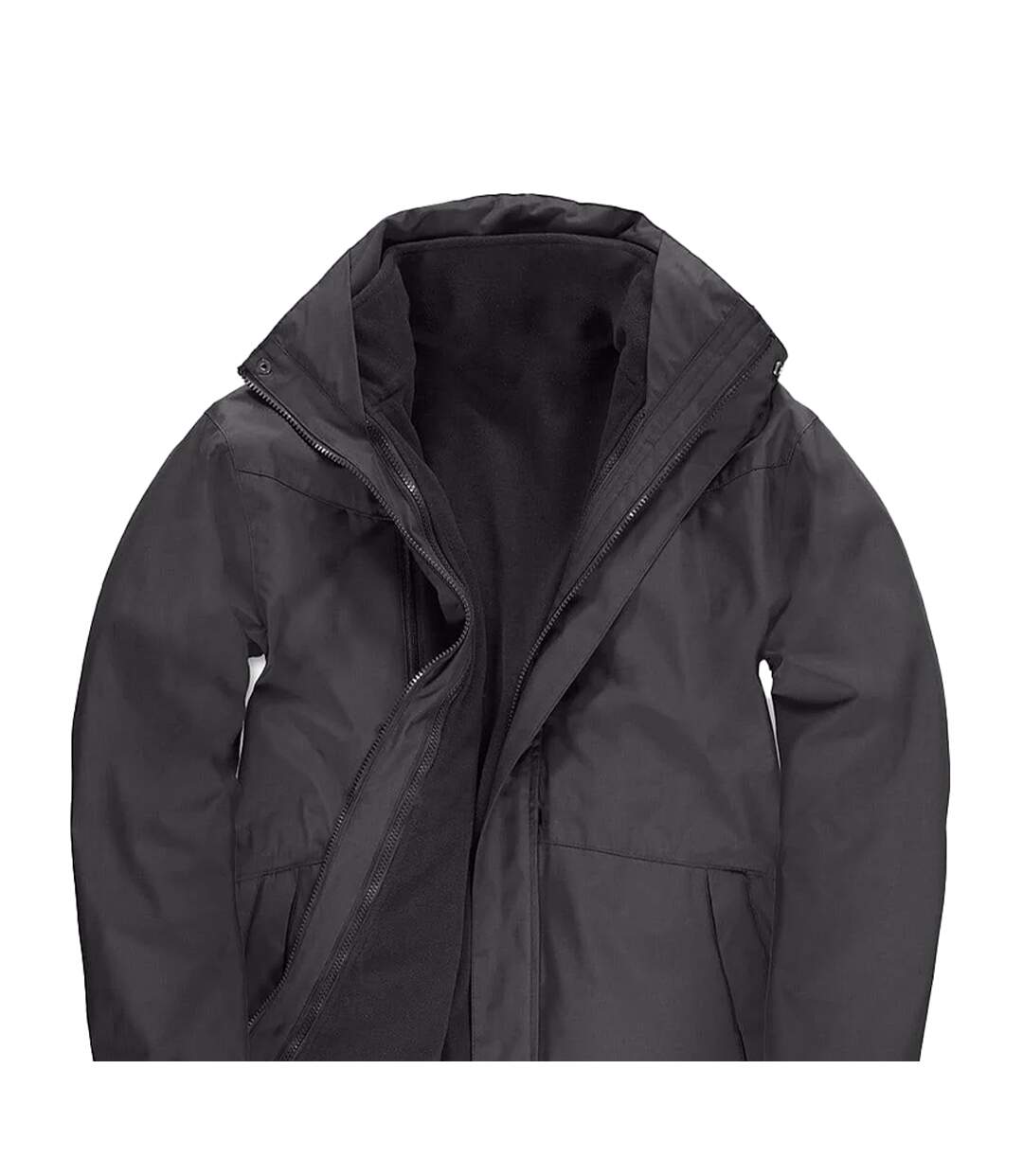 Veste Motif/style 3-en-1 Corporate Adulte Gris Foncé Uni B&C-2