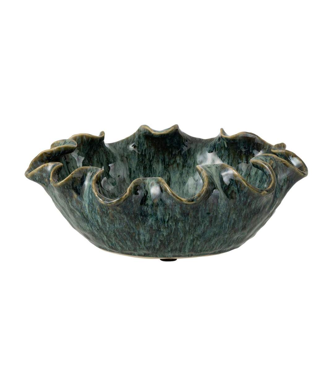 Coupelle Déco en Argile Ronny 33cm Bleu-1
