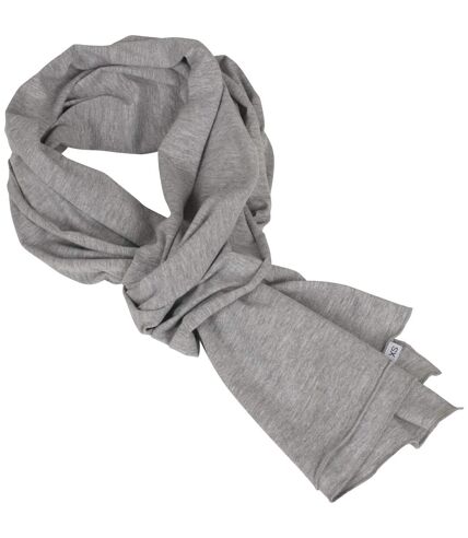 Build Your Brand Adults Unisex Jersey Scarf (Heather Gray) (One Size)