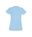 Womens/Ladies Value Fitted Short Sleeve Casual T-Shirt (Light Blue)