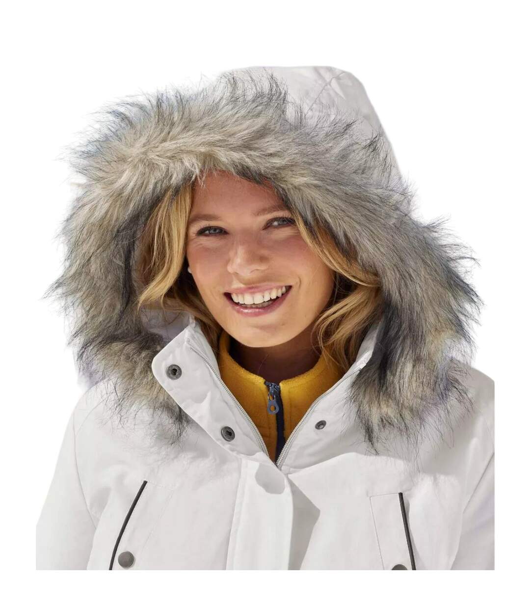 Parka femme blanc cassé Atlas For Women-4