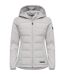 Womens/ladies Oak Harbor Hooded Jacket Silver Cutter & Buck-1