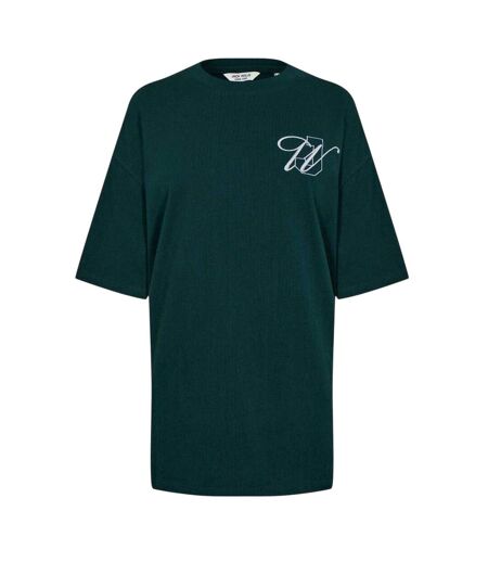 Womens/ladies Logo Oversized T-shirt Dark Green Jack Wills