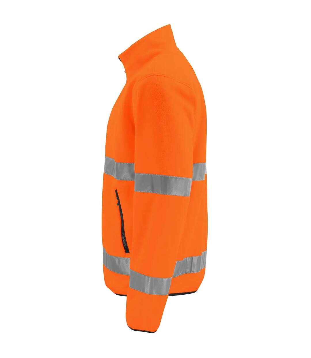 Mens Prio 6327 Class 3 Hi-vis Fleece Jacket Orange Black Projob-3