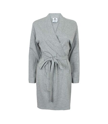 Towel City Womens/Ladies Cotton Wrap Robe (Heather Grey)