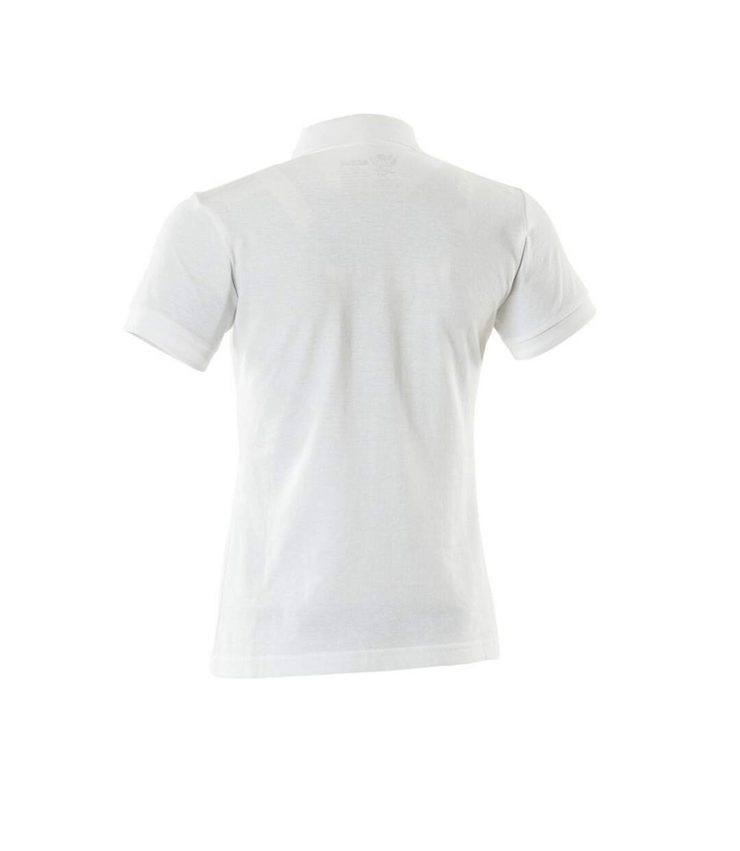 Womens/ladies Crossover Polo Shirt White Mascot-2