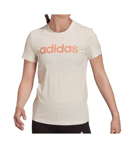 T-shirt Ecru Femme Adidas Lin T - XS