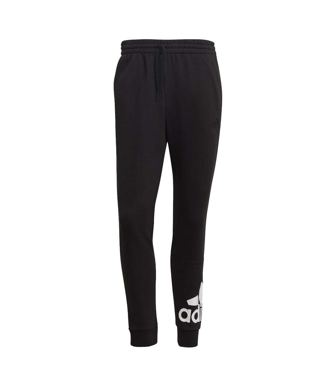 Mens Essentials Tapered Cuffed Jogging Bottoms Black Adidas-1