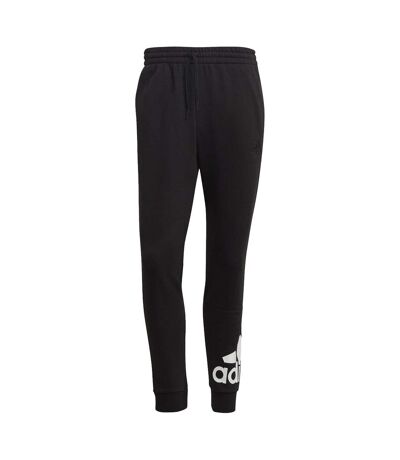 Mens Essentials Tapered Cuffed Jogging Bottoms Black Adidas