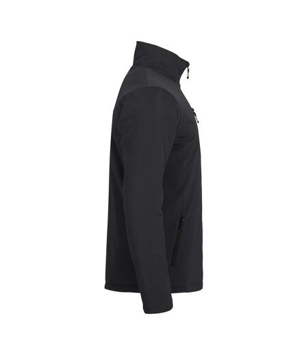 Mens Padded Soft Shell Jacket Black Clique