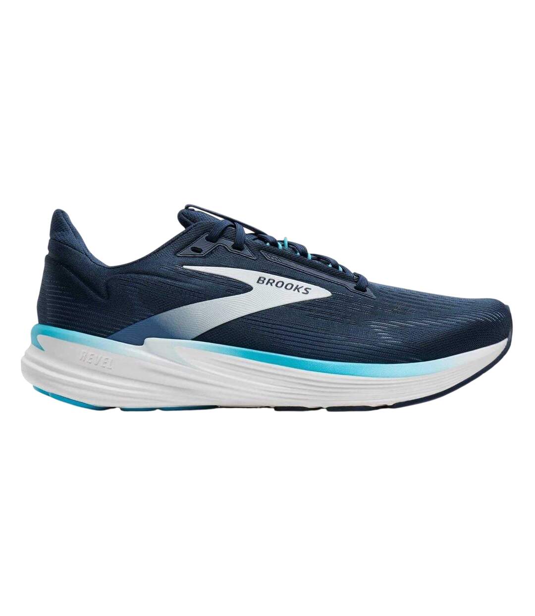 Mens Revel 8 Road Running Shoes Navy White Brooks-1