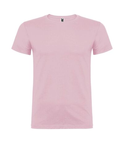 Mens beagle short-sleeved t-shirt light pink Roly