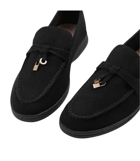 Mocassins Penny Pegasus Femme Noir Where´s That From