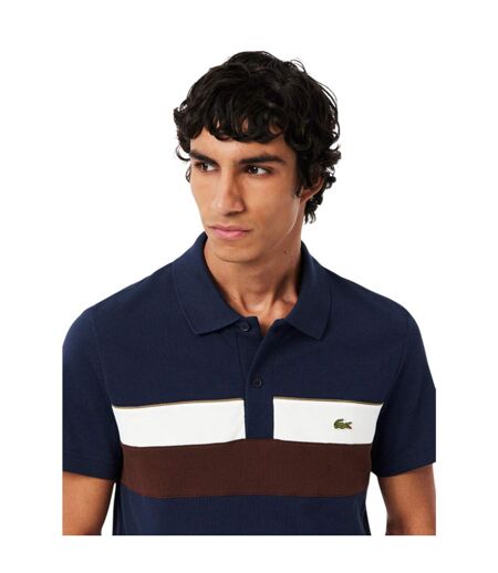 Polo Motif/style Blocs De Couleurs Homme Bleu Marine Lacoste