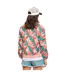Veste femme satinée allover print avec patch et fil lurex Tropical Vondutch-2