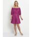 Robe courte col Bardot broderie anglaise-1