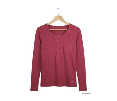 Tee-shirt MAYFLOWER CLOE1B manches longues : confort coton flammé et style authentique