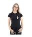 Disney T-shirt en coton à fausse poche Finker Bell Femme/Ladies (Noir) - UTBI43867-2