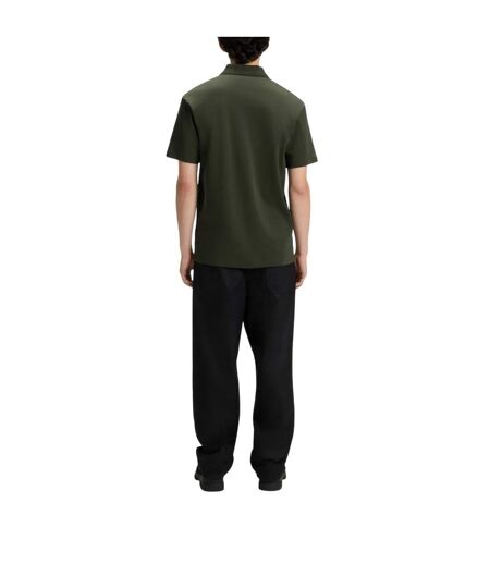 Mens Deabono Logo Polo Shirt Dark Green Hugo