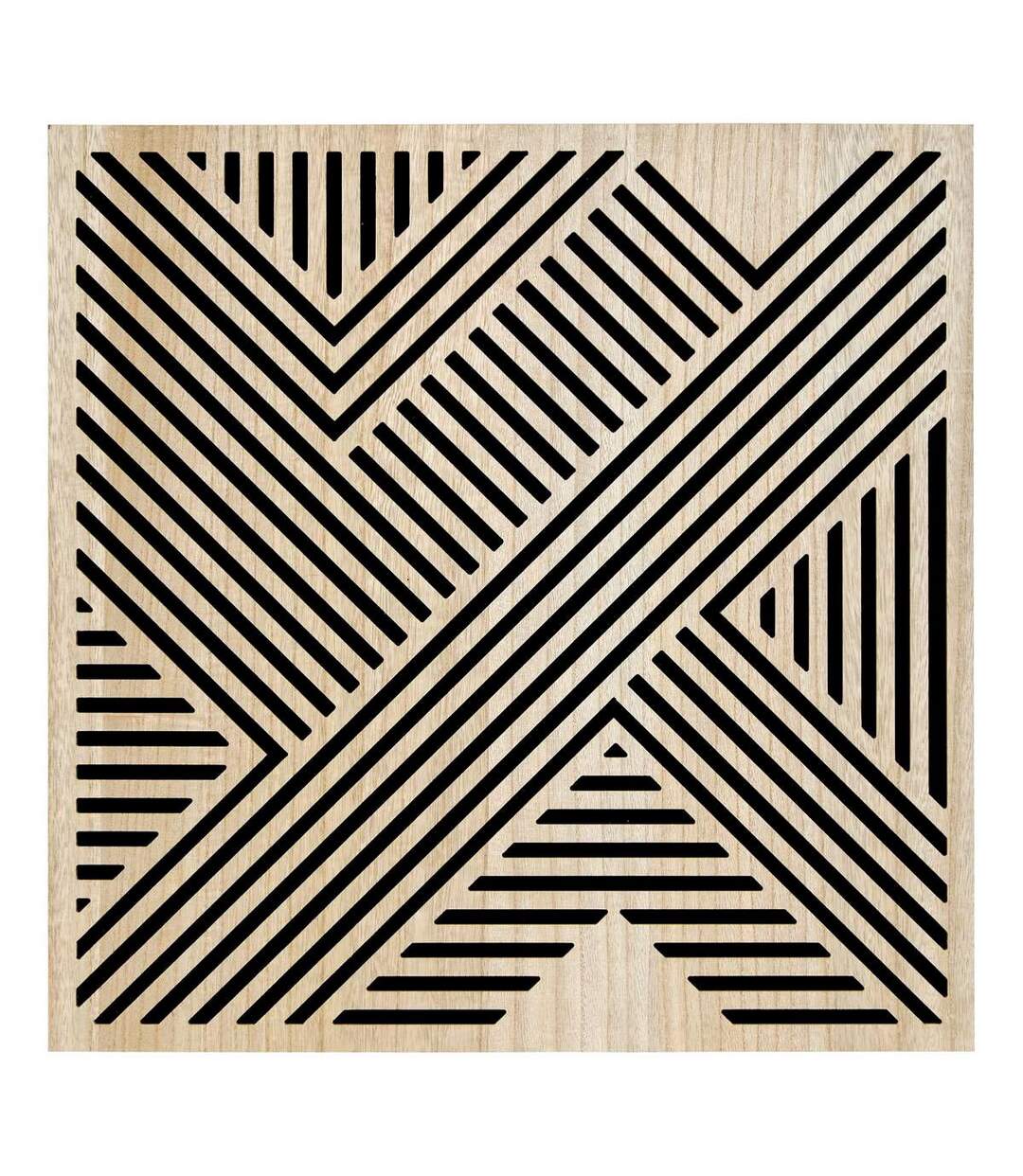 Panneau Mural Déco à Croix Eileen 58x58cm Naturel-1