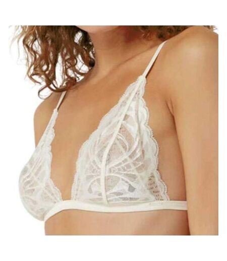 Brassière De Sport Motif/style Uni Femme Blanc Crème Calvin Klein