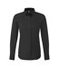 Womens/ladies supreme oxford long-sleeved formal shirt black Premier-1