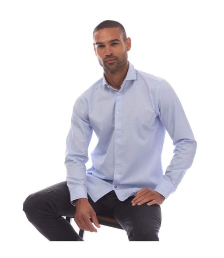 Chemise Style À Petits Carreaux C-hal Homme Bleu Boss