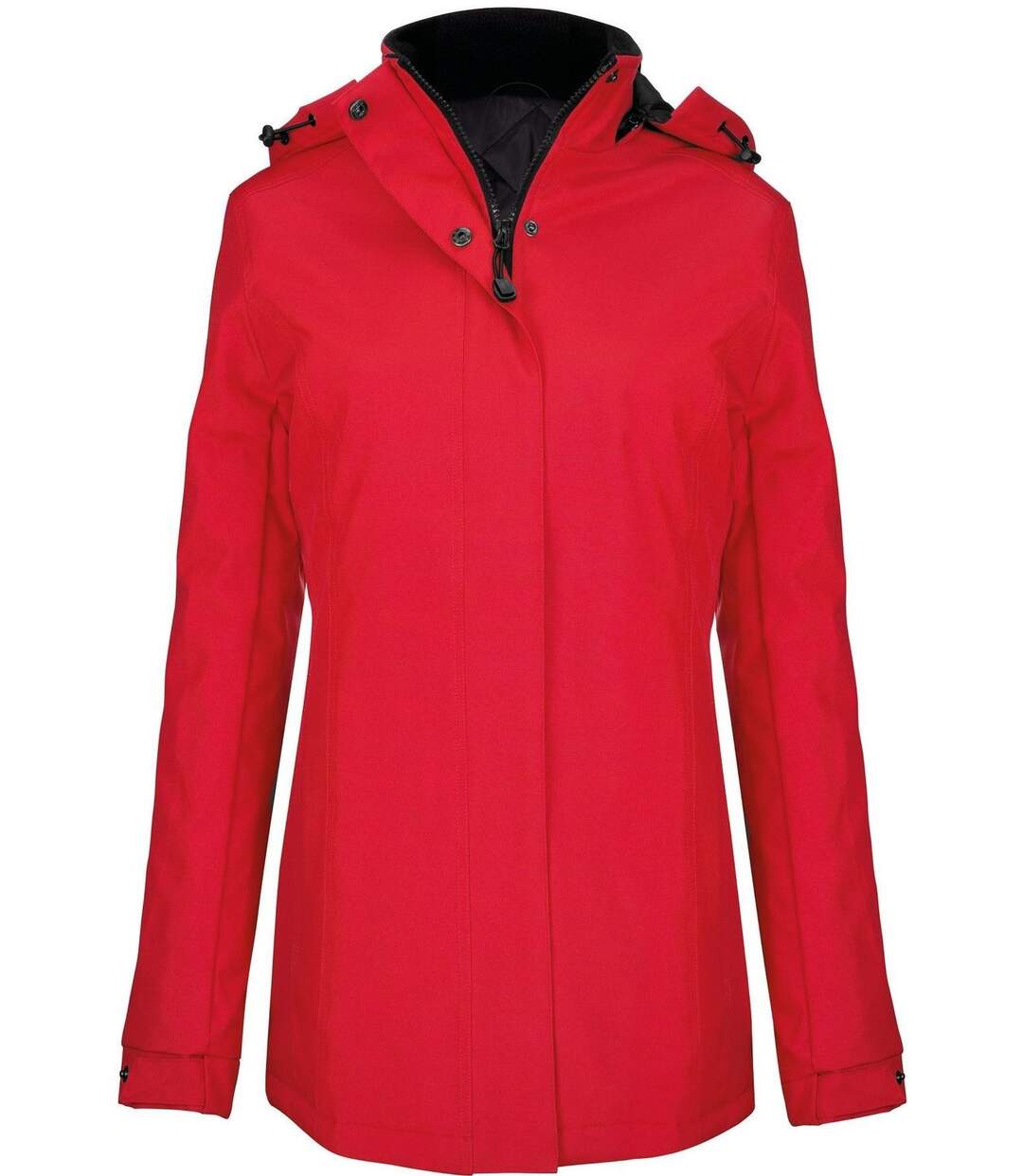 Parka à capuche - Femme - K6108 - rouge-2