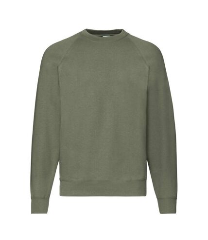 Mens premium set-in sweatshirt classic olive Fruit of the Loom