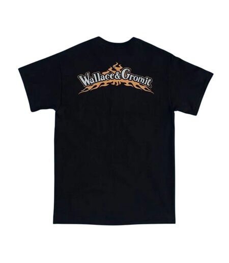T-shirt Motif/style Motard Life On The Road Adulte Noir Wallace And Gromit