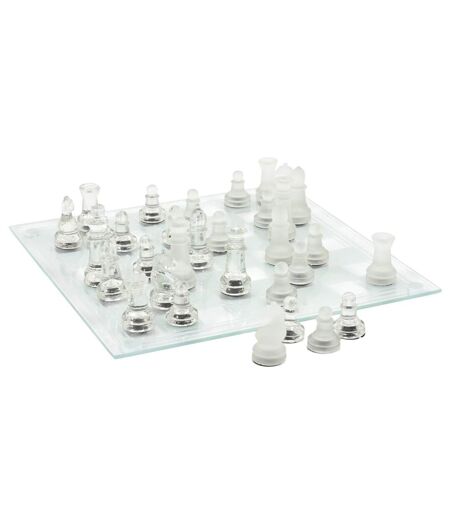 Jeu d'Echecs Verre 25cm Transparent