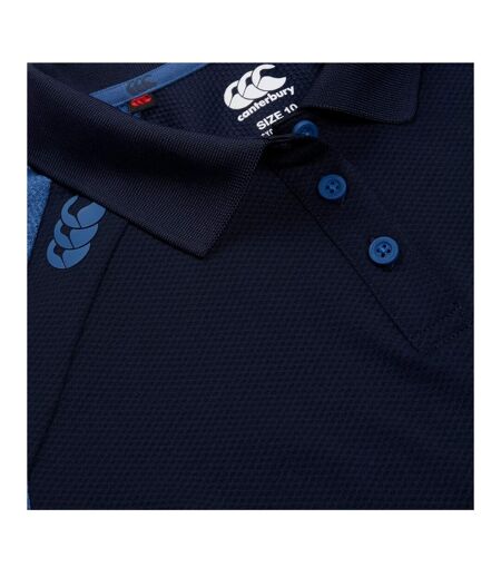 Womens/ladies Elite Polo Shirt Navy True Navy Marl Canterbury