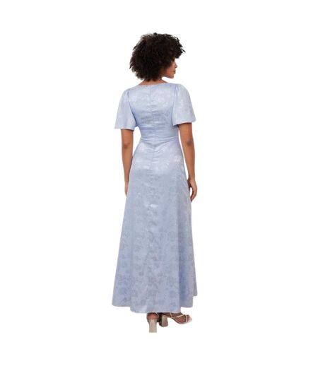 Robe Longue Motif/style Floral Femme Bleu Pastel Maya Deluxe