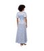Robe Longue Motif/style Floral Femme Bleu Pastel Maya Deluxe-2