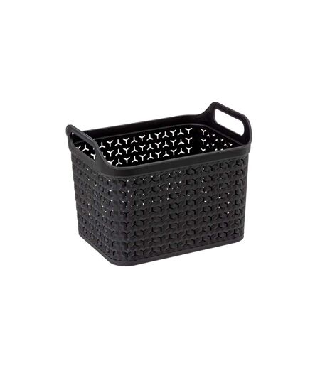 Panier de Rangement Ajouré 30cm Noir