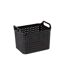 Panier de Rangement Ajouré 30cm Noir-2