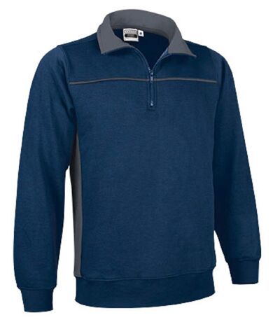 Sweat bicolore - Homme - réf THUNDER - bleu marine et gris