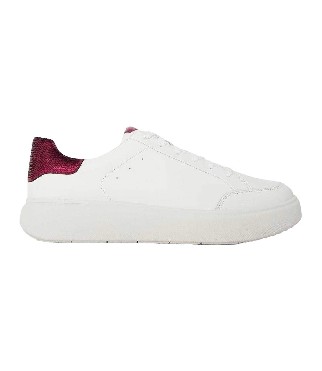 Womens/ladies Sequin Flatform Trainers White Ruby FitFlop-1
