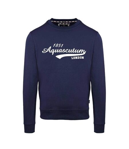 Sweat Motif/style Logo Homme Bleu Marine Aquascutum