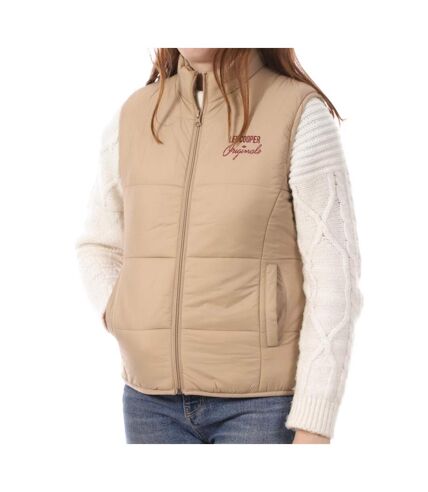 Doudoune sans manches Beige Femme Lee Cooper Osmos - M