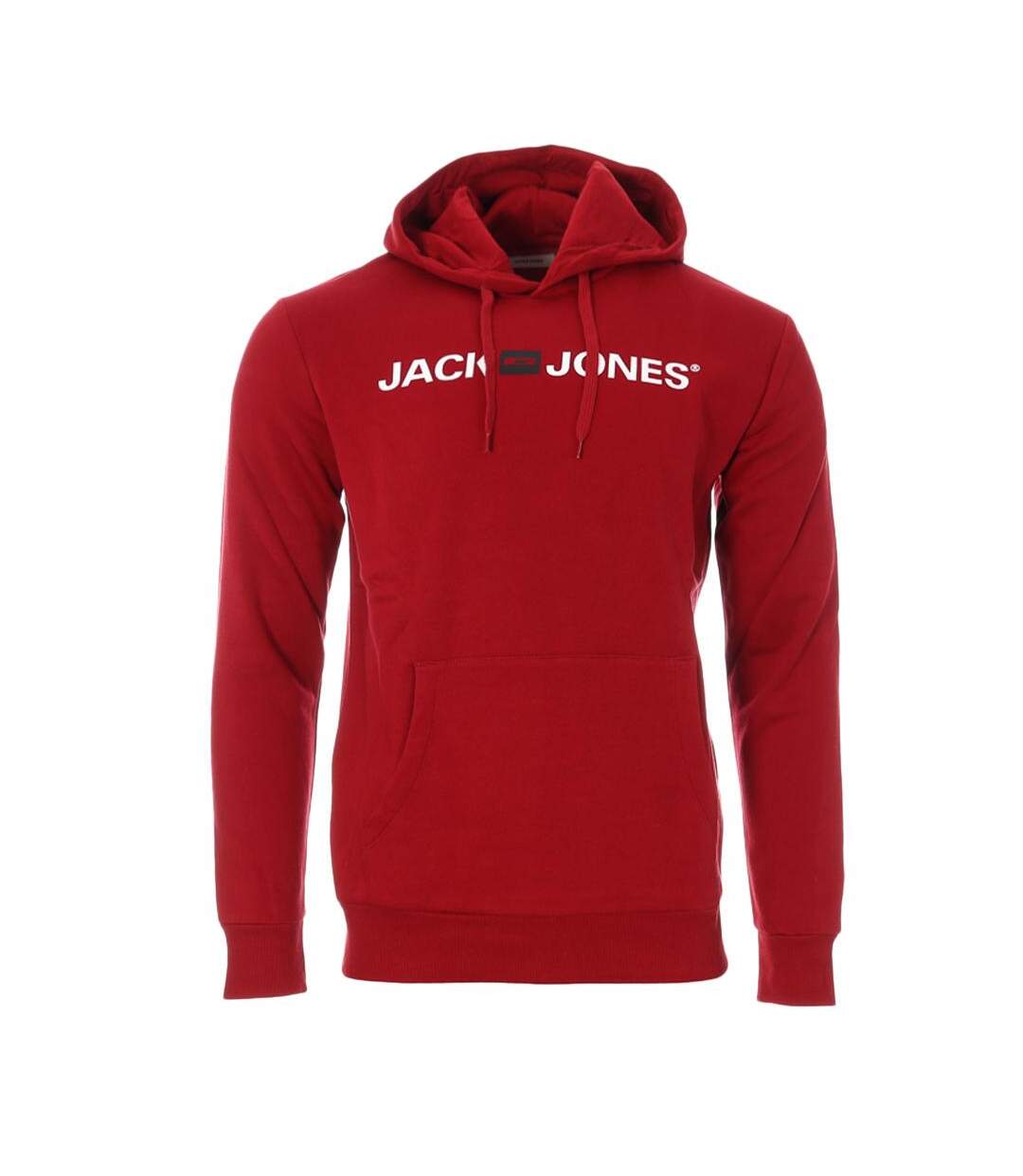 Sweat à capuche rouge homme jack and jones corp - l-1
