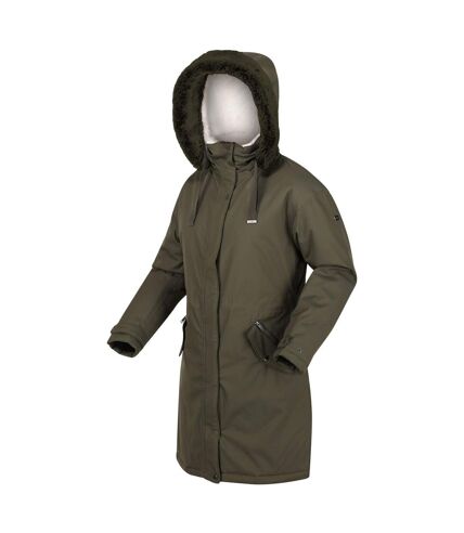 Regatta Womens/Ladies Samaria Waterproof Jacket (Dark Khaki) - UTRG8919