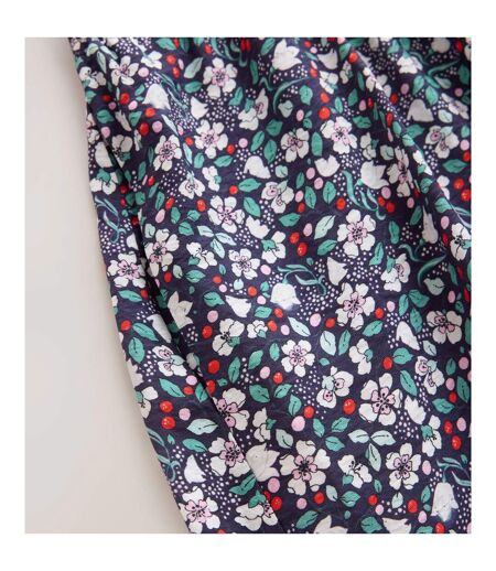 Womens/ladies Floral Smock Panel Mini Dress Black Cath Kidston