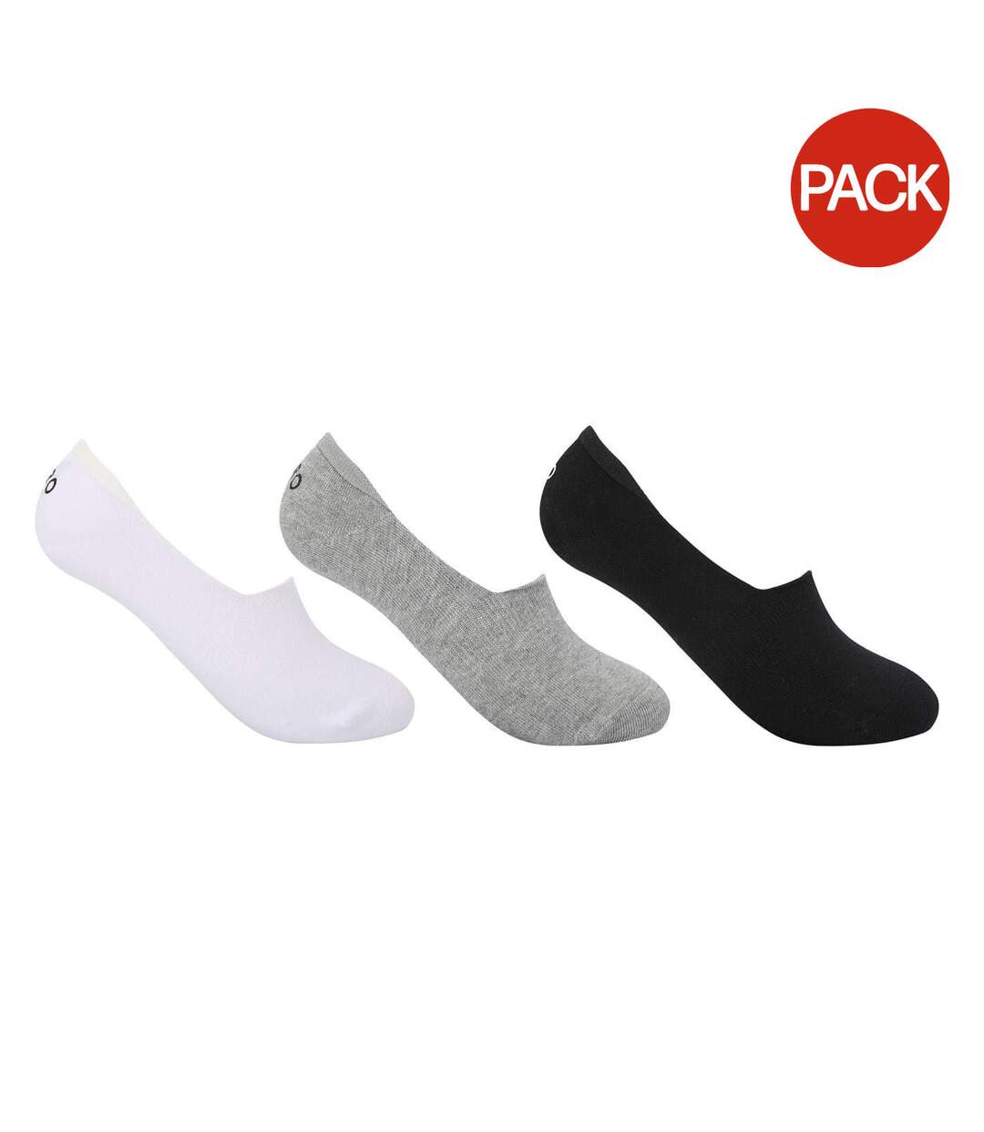 Lot De 3  Chaussettes Femme Noir Blanc Gris USA Pro-1